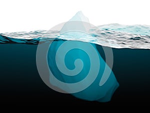 Iceberg on water surface