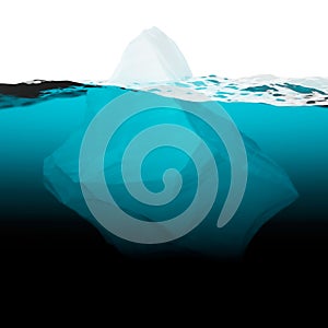 Iceberg on water surface