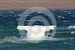 Iceberg on a windy day at Resolute Bay, Nunavut, Canada