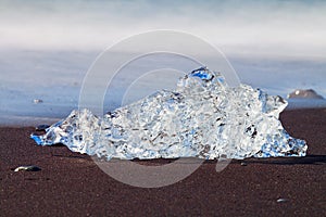 Icebergs at crystal black beach