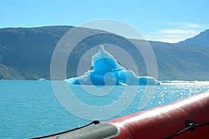 Icebergs floating in the Atlantic Ocean, Greenland