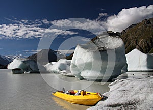 Icebergs on a Glacial Lake
