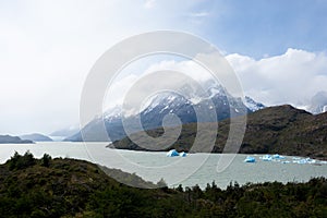 Icebergs on Grey Lake, Chile, Torres del Paine