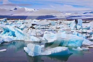 Icebergs and ice