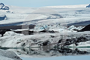 Icebergs in Icelands Joekulsarlon Bay photo