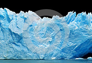 Icebergs isolated on black