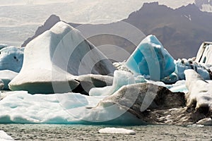 Icebergs of Joekulsarlon Bay photo