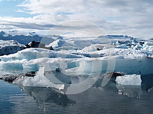 Icebergs in Jokulsarlon, Iceland