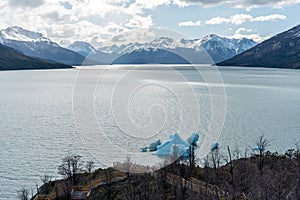 Icebergs on Lago Argentino in Argentina