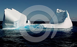 Icebergs in ocean