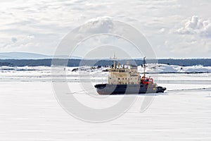 Icebreaker in the White Sea