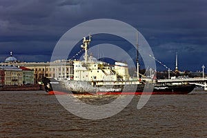 Icebreakers festival in St. Petersburg, Russia. Icebreaker IVAN KRUZENSHTERN