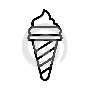 Icecone vector thin line icon