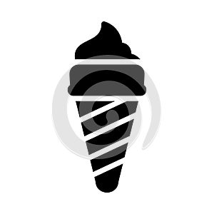Icecone vector glyph flat ic on