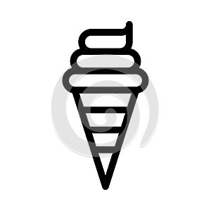 Icecone vector  thin   line icon