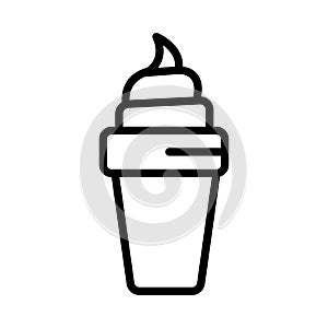 Icecone vector thin line icon