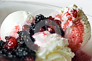 Icecream And Berries