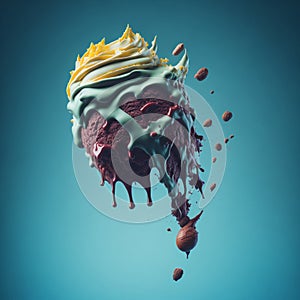 icecream colorfull explosion