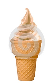 Icecream cone isolated on white photo