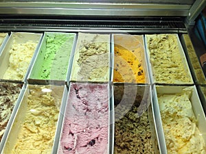 Icecream flavours display dairy desserts photo