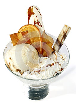 Icecream with orange