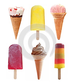 Icecream and popsicle set