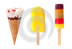 Icecream and popsicles