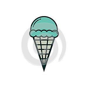 Icecreamcone. Vector illustration decorative design