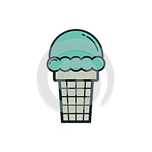 Icecreamcone. Vector illustration decorative design