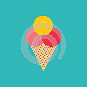 Icecreamcone. Vector illustration decorative design