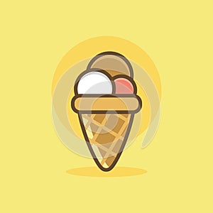 Icecreamcone. Vector illustration decorative design