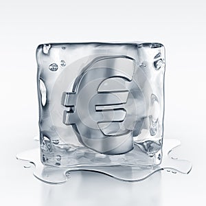 Icecube with euro symbol inside