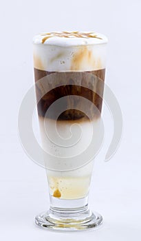 Iced caramel macchiato photo