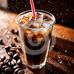 iced coffee, cold refreshing coffee beverage drink