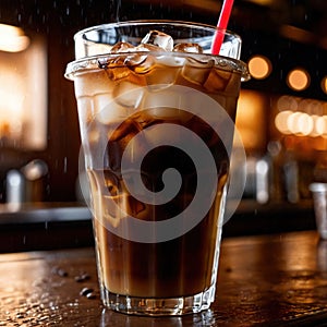 iced coffee, cold refreshing coffee beverage drink