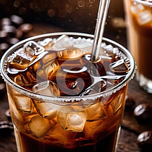 iced coffee, cold refreshing coffee beverage drink