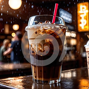 iced coffee, cold refreshing coffee beverage drink