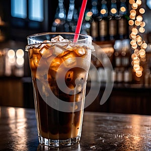 iced coffee, cold refreshing coffee beverage drink