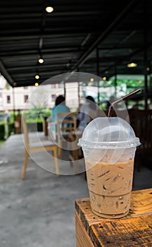 Iced coffee take-home cup