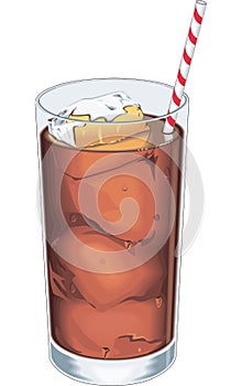 Iced Drink Vector Illustration photo