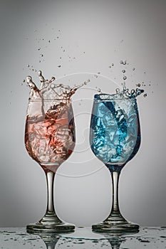 Iced Drinks Splashing