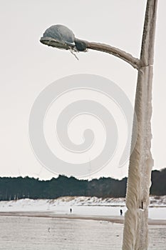 Iced lamppost