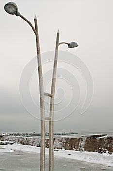 Iced lamppost