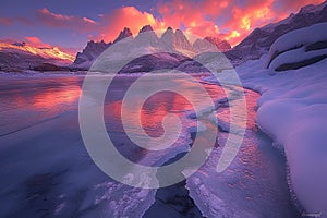 iced lands, AI generated