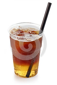 Iced layered coffee drink