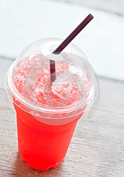 Iced strawberry juice