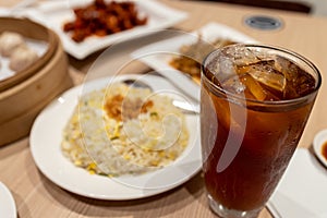 Iced tea with Chinese food