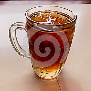 Fresh iced tea during the day