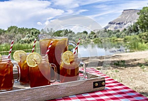 Iced Tea at Picnic in Grand Junction, Colorado photo