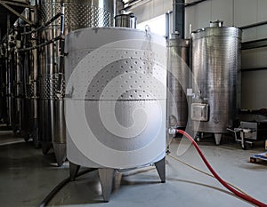 Iced white wine fermenter tank